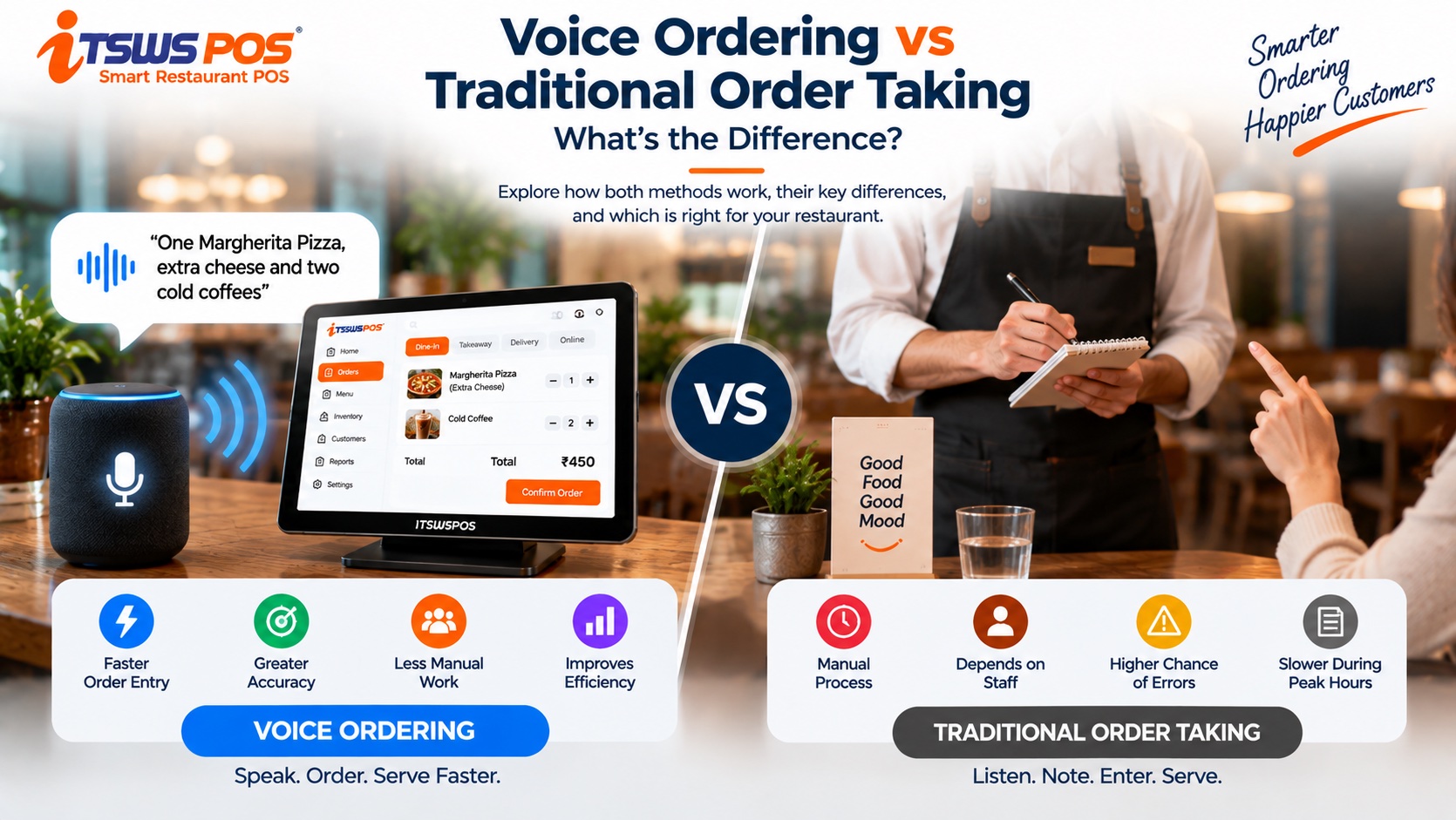 Voice Ordering vs Traditional Order Taking: What the Difference?