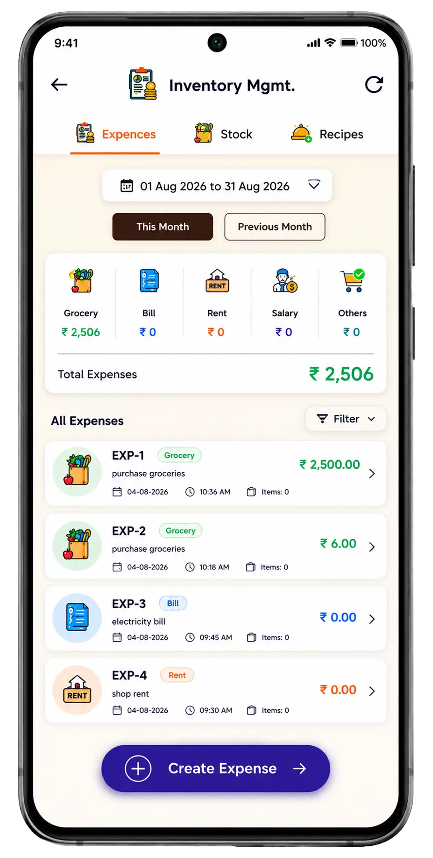 expenses